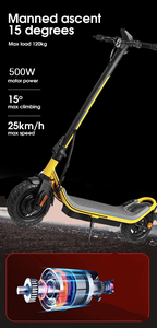 Venta Directa de Fábrica, Scooter Eléctrico con Neumático Sin Cámara de 10 Pulgadas, Metro 500W, Batería de 36V, Plegable, N08, Scooter Plegable con Batería de 500w y 36v - Product Image 2