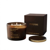 Bougie parfumée en cire de soja dans un bocal en verre, 3 mèches, faite à la main, biologique, écologique, parfum d'ambiance pour la maison, aromathérapie, vente en gros