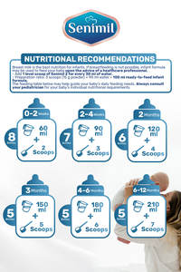 นมผงเซนิมิล 2 พรีเมียม สูตรต่อเนื่อง 400 กรัม ปราศจากน้ำมันปาล์ม เสริมด้วย DHA GOS FOS สำหรับเด็กทารกอายุ 6-12 เดือน - Product Image 4