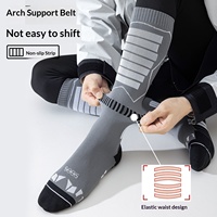 Chaussettes de compression en coton tricotées antidérapantes pour hommes, idéales pour l'entraînement, le football, le ski et le ski de fond (ODM)