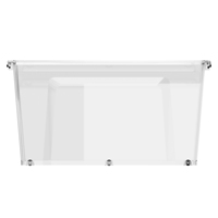 Conteneurs d'emballage en plastique transparent de grande taille, 132 L, design personnalisé, durables, avec couvercle et roues, prix compétitif