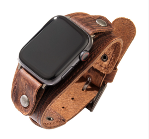 <span class=keywords><strong>Bracelet</strong></span> de montre punk en cuir de <span class=keywords><strong>luxe</strong></span> pour hommes et femmes, compatible avec les séries de montres 49mm, 44mm, 42mm, 40mm, 38mm, 41mm, 45mm - Product Image 5