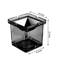 Cendrier en verre coupe-vent créatif pour la maison, salon, style luxe léger, sensation haut de gamme, cendrier commercial