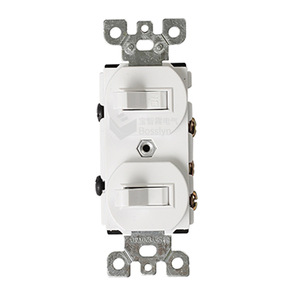 Interruptor de Pared de Plástico de 2 Botones YUHE, 16A 120V IP20, Diseño Industrial Moderno y Duradero, Regulable, Fácil Instalación, 100000 Usos - Product Image 3