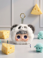 Promotion : Pendentif de sac à dos interactif intelligent IA en peluche brodée, personnages Panda, Lapin, Capybara, compagnon d'anniversaire