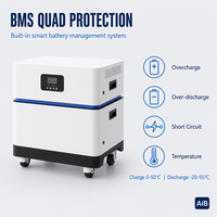 Système de stockage d'énergie tout-en-un empilable 51,2 V 100 Ah, pack de batteries lithium-ion LiFePO4 avec onduleur, fabricant OEM