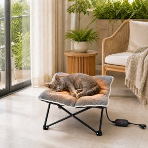 Cama para Perros ZT Heating, Plegable, Elevada, Rectangular, de Color Sólido, Textil, para Uso en Invierno, Estilo Moderno, Cama Térmica para Perros - Product Image 4