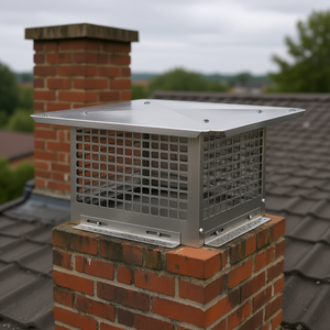 Tapa de chimenea de acero inoxidable de 13 x 13 pulgadas con malla antichispas para reemplazo de chimenea de chimenea de leña - Product Image 2