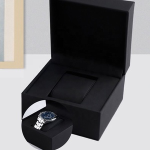 OEM ODM <b>Black</b> Single Watch <b>Box</b> with Velvet Cushion Luxury Square Watch Gift Case for Packaging and Display - Product Image 6