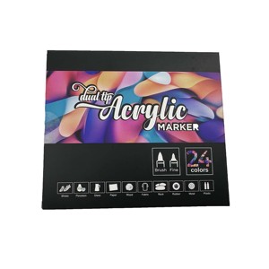 Marcadores acrílicos de doble punta para pintura decorativa de arte de huevo artesanías navideñas vibrantes - Product Image 1