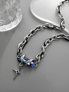 Мужское ожерелье, ювелирные аксессуары, Европейское и американское легкое роскошное в стиле хип-хоп, креативный стиль, новое толстое ожерелье с швами - Product Image 4