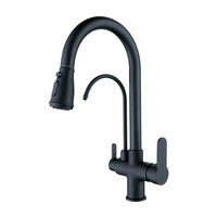 Robinet de cuisine 3 voies en laiton massif avec bec verseur pour eau potable, 360° °   Robinet d'évier de cuisine pivotant