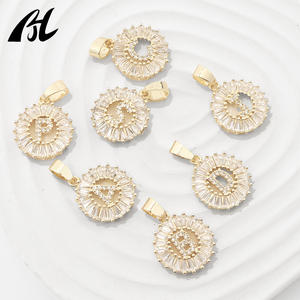 Liontin zirkon kubik berlapis elektro 14K populer liontin dibuat dari paduan tembaga perhiasan modis - Product Image 2