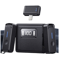 Mikrofon Kondensor Lapel Nirkabel OEM Berkualitas Tinggi SX88 Android Peredam Kebisingan untuk Wawancara Studio Tipe-C Mini