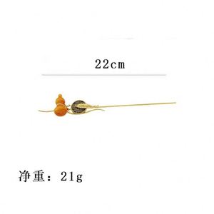 Horquilla de metal elegante estilo chino con borla de calabaza para mujer, palillo para el pelo Hanfu, accesorios para el cabello de estilo antiguo - Product Image 2