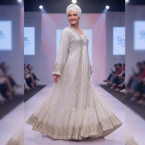Nouvelle Robe Élégante en Coton Écologique avec Dentelle pour Femme, Manches Évasées, Motif Floral – Collection Printemps-Été – Meilleurs Styles Beauté - Product Image 1