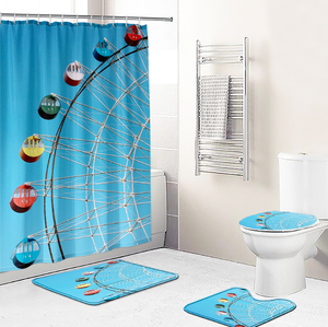 Conjunto de cortinas de ducha con diseño floral y <span class=keywords><strong>Nicole</strong></span> Lee, personalizable, éxito de ventas europeo, 3 mujeres atractivas y atractivas - Product Image 6