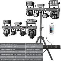 Sistema de Equipo de DJ LED Gig Bar Pro Move con Soporte Luz de DJ 12x1w RGBW 5 en 1 Cabeza Móvil LED Par Luz Láser para Escenario