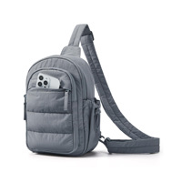 OEM Sport Unisex Yoga Mode Heuptas Outdoor Telefoonhouder Crossbody Tas Puffer Crossbody Tas Hardloop Nylon Puffy Tas