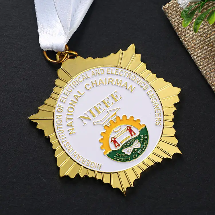 कस्टम 3 डी एनमेल गोल्ड प्लेटेड मेटल कस्टम स्कूल स्नातक पदक स्मृति स्मारिका के लिए