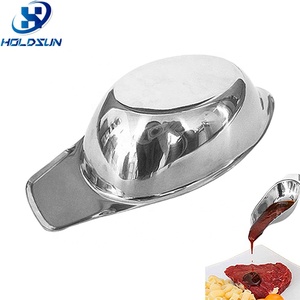Salsera de Acero Inoxidable de Estilo Moderno y Lujoso para el Hogar o <span class=keywords><strong>Restaurante</strong></span>, de Primera Calidad, Ecológica, Duradera, Hecha a Mano con Acabado Pulido - Product Image 4