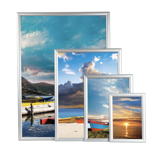 Venta caliente 25mm Snap Frame Silver Black Plated Glitter Marco de fotos de aluminio con marco de póster de esquina Mitred - Product Image 3