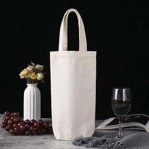 Bolsa de Lona de Algodón Reutilizable, Portátil, Duradera, Multiusos, Lavable, para Botellas, Bolsas de Transporte para Vino - Product Image 5