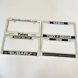 Customizável de alta qualidade EUA padrão cromo placa quadro/levantou carta placa quadro