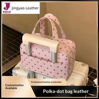Vente en gros de cuir synthétique PVC à pois de 1,0 mm, quatre couleurs, matière Rexine pour sac à main, trousse de maquillage, bagages, couverture de carnet, couverture d'album