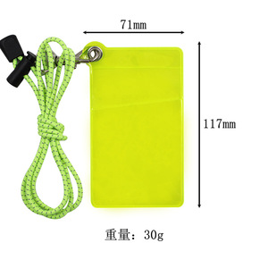 Porte-carte en PVC transparent, tour de cou fluorescent, porte-carte tendance, porte-carte d'identité, étiquette de vêtement, motifs imprimables. - Product Image 3