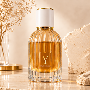 Luxury Textured Vertical Stripe Golden Accented 30ml 50ml 100ml perfume <b>bottle</b> - Product Image 3
