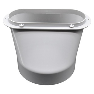 Adaptateur d'interface à <span class=keywords><strong>bouche</strong></span> plate pour conduit de climatisation domestique en plastique ABS de 2,0 mm d'épaisseur avec filet de protection - Product Image 5