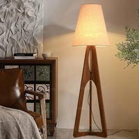 Nouvelle Lampe sur Pied LED de Style Chinois Wabi-sabi pour Salon, Lampe sur Pied Artistique en Tissu de Style Américain Rétro pour Canapé et Chambre, Ambiance Haut de Gamme