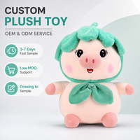Oreiller en peluche Kawaii Piggy super doux 23/35/45/60cm Jouet en peluche à fleurs en coton PP pour enfants, petite amie cochon 31cm-50cm