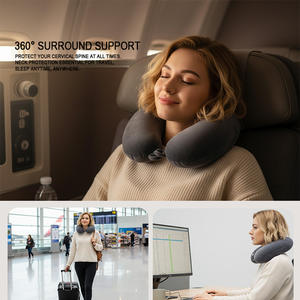 Almohada de Viaje para Cuello y Hombros, Antiácaros, con Bordado Personalizado de Animales, para Viajes en Avión y Tren - Product Image 4