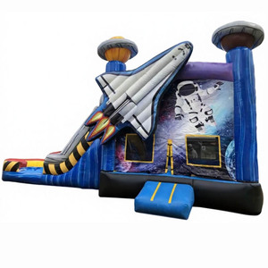 Château gonflable Astronaute avec toboggan, thème Galaxie, pour <span class=keywords><strong>location</strong></span> de fête d'anniversaire d'enfants - Product Image 1