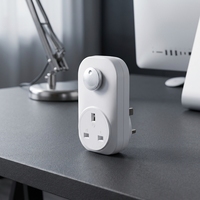 Bilihondim UK Triac Smart Rotary Dimmer Plug 200W 1 Canal 0-100% Gradation en douceur Fonction Mémoire Bouton en Alliage d'Aluminium
