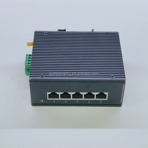 DIN Rail Mini Type Aluminum Alloy Enclosure 6KV Surge Protection IP40 5 Ports 10/100Mbps Unmanaged Industrial Ethernet <b>Switch</b> - Product Image 1