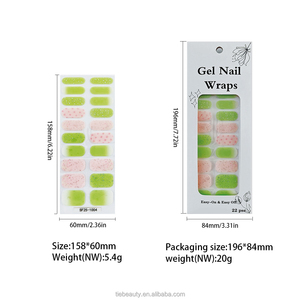 Five & Ten GMPC/Sedex/ISO/EUDR Vente en gros de bandes de gel pour nail art sans UV avec feuille métallique et paillettes, bandes de gel imperméables pour <span class=keywords><strong>ongles</strong></span> - Product Image 3