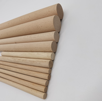 Bâton en bois de hêtre naturel 10-100cm cheville en bois pour Kit macramé bébé jouets de dentition bricolage mur ménage outil de nettoyage accessoire