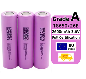 <span class=keywords><strong>DMEGC</strong></span> INR18650 <span class=keywords><strong>26E</strong></span> 2600mAh 3C Original <span class=keywords><strong>Dmegc</strong></span> <span class=keywords><strong>26E</strong></span> 2600mAh Cellule Cylindrique de Grade A en Stock UE pour Vélos Électriques et Centrales Électriques - Product Image 1