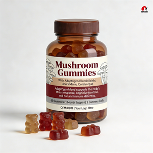 Gomitas de <span class=keywords><strong>Hongos</strong></span> OEM/ODM, Melena de León y Reishi, Apoyo Cognitivo e Inmunológico, a Base de Pectina, Suplemento Dietético GMP/Halal/Kosher - Product Image 1