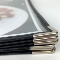 Dossier de menu en cuir PU de style professionnel personnalisé doré gaufré Restaurant Bar dossier de commande porte-cartes fabriqué pour les recettes