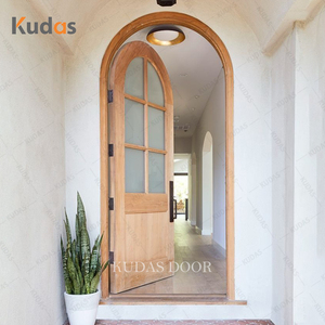 Puertas interiores arqueadas de madera <span class=keywords><strong>con</strong></span> <span class=keywords><strong>ventana</strong></span> de parrilla Puertas de pasillo de madera maciza Puertas de <span class=keywords><strong>cocina</strong></span> o casas - Product Image 1