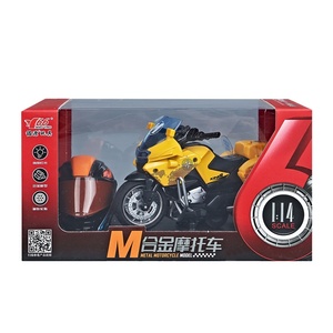 1 16 3 couleurs paquet mixte moto de course jouets moulés sous pression alliage acrylique cadre zinc métal modèle de voiture retour moto - Product Image 1