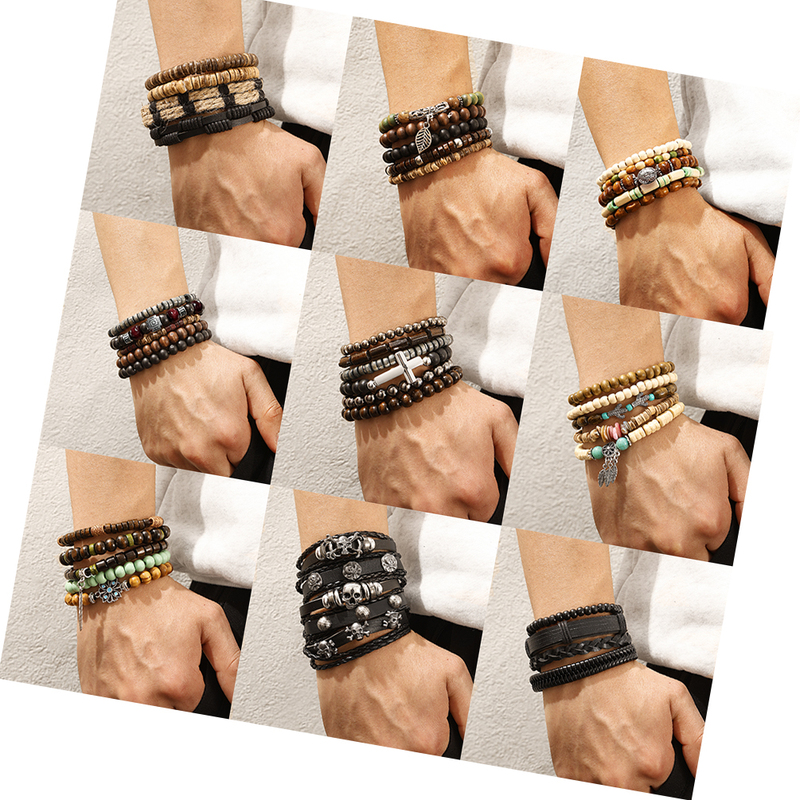 Bohemian Layered Colorful Rice Beads Leaf