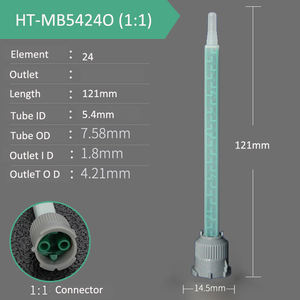 Boquillas Mezcladoras Estáticas Desechables, Puntas Mezcladoras Automáticas para Cartuchos Dispensadores de Adhesivos de Dos Componentes, 50 ml, 1:1, 10:1 - Product Image 5