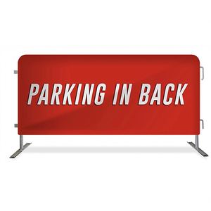 Bâches de signalisation rétractables personnalisées en polyester imprimé UV, imperméables, avec cadre en acier inoxydable double face pour le contrôle des foules - Product Image 1