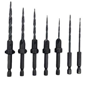 Zeskant Schacht Verzinkboor <span class=keywords><strong>Bit</strong></span> Set Wolfraam Gecombineerde Boor & Verzonken Voor Houtbewerking - Product Image 2