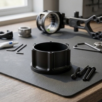 Adaptateur de viseur de tir à l'arc HAUNTU en alliage d'aluminium noir pour viseurs à simple broche Tommy avec lentille 4/6/8 - Tir et chasse en extérieur
